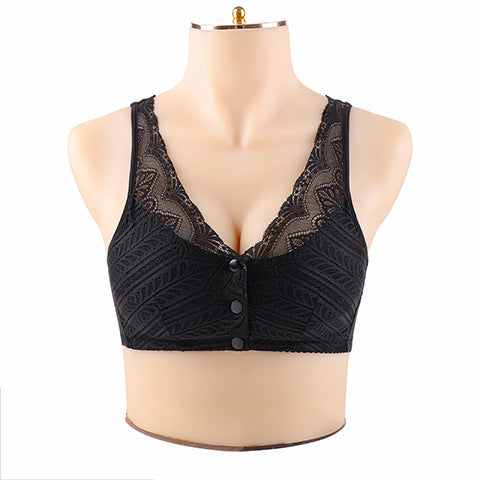 Thin large size front button skin-friendly and comfortable bra