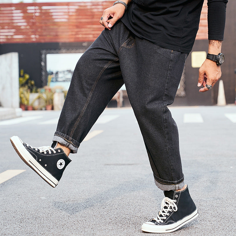 Men's Loose Plus Size Casual Straight Jeans