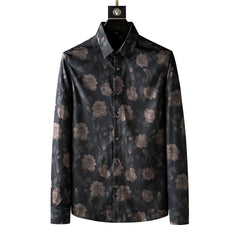 2023 New Men's Printed Slim Fit Non-Iron Shirt