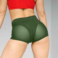 New Mesh Stitching Sexy Stretch Shorts