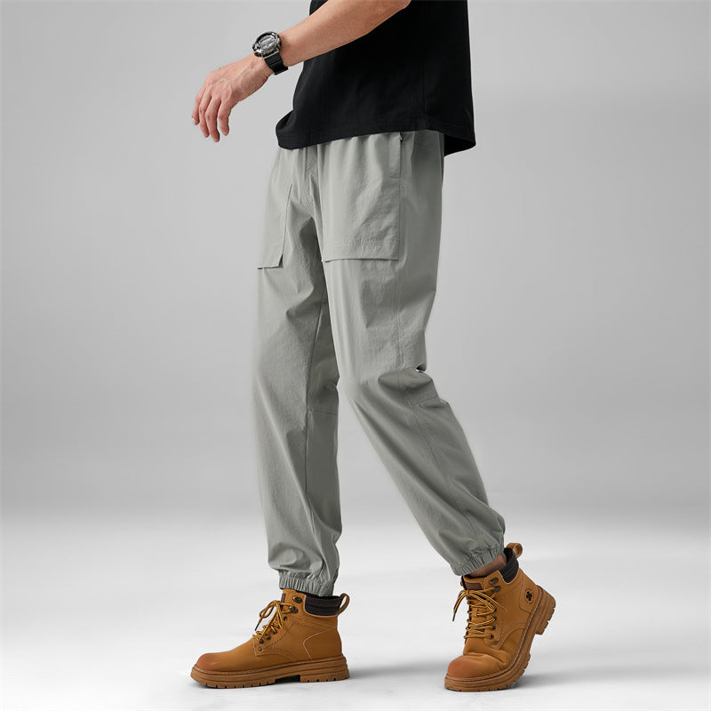 Ice silk thin loose sports pants