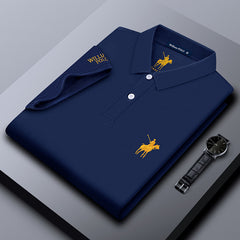 Men's Breathable Casual Embroidered Polo Shirt