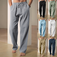2024 New Men's Simple Fashion Solid Color Casual Straight Pants