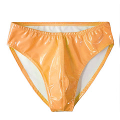 Men's Glossy PU Butt Lifting Briefs