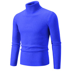Men's New High Collar Casual Solid Color Sweater
