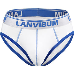 Men's Cotton Contrast Color Comfort Briefs