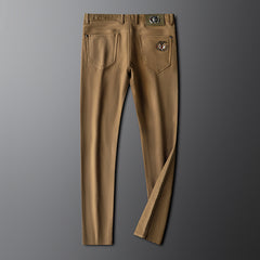 Men's Embroidered Straight Simple Business Casual Pants