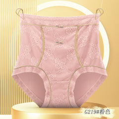 High waist lace plus size women's panties
