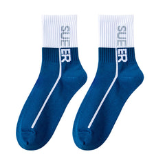 6 PCS Men's Summer Sweat-absorbent Breathable Sports Cotton Socks