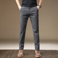 Men's New Loose Straight Cotton High-end Simple Casual Pants