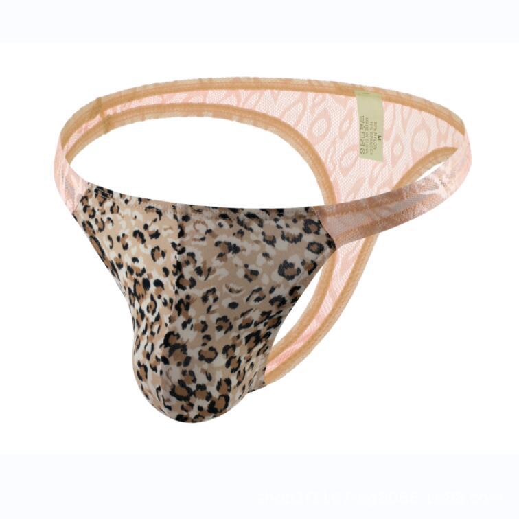 Trendy men's lace fashion sexy U-convex thong