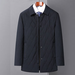 Men's Business Casual Silk Cotton Lapel Loose Cotton Jacket