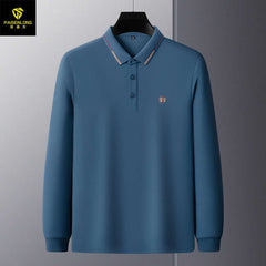 Men's Business Long-sleeved Polo Shirt