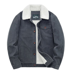Lambswool plus velvet thickened cotton jacket