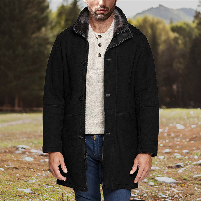 2023 Men's Leather Wool Jacket