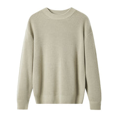 Men's Winter Thickened Solid Color Knitted Bottoming Woolen Sweater