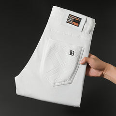 Black and white versatile fashion stretch casual pants