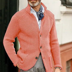 Fashionable casual long-sleeved solid color knitted sweater