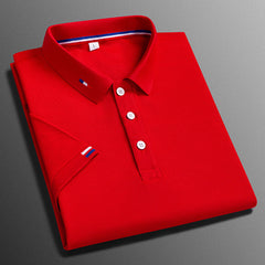 Men's New Casual Business Lapel Short-sleeved Polo Shirt