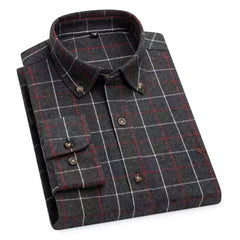 Men's 100% Cotton Embroidered Striped Shirt