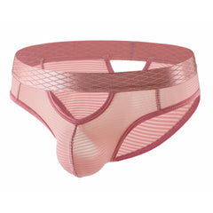 Men's Low-rise Sexy Striped Breathable Mesh Super Stretch and Super Soft Briefs