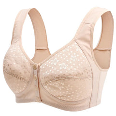 Large size thin front buckle bra without rims lace