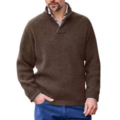Men's V-neck Knitted Pullover