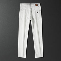 Black and white versatile fashion stretch casual pants