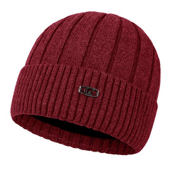 Men's Warm and Thickened Knitted Fashionable and Versatile Plush Woolen Hat