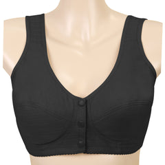 Front button thin wire-free cotton bra