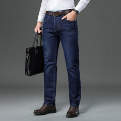 Men's Business Casual Loose Straight Jeans