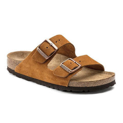Double-breasted Leather and Cork Sandals