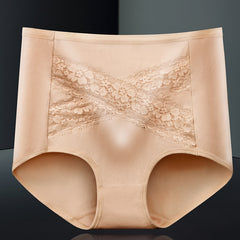 Women's Tummy Control Breathable High Waist Lace Panties
