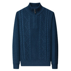 Men's Thickened Zipper Turtleneck Sweater