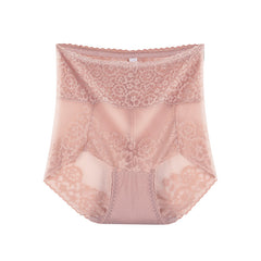 [ 5PCS ] High waist tummy tuck lace briefs