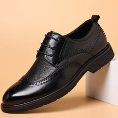 Men's Business Fashion Casual Carved Formal Leather Shoes