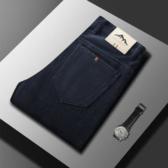 Men's Plus Velvet Casual Straight Corduroy Pants