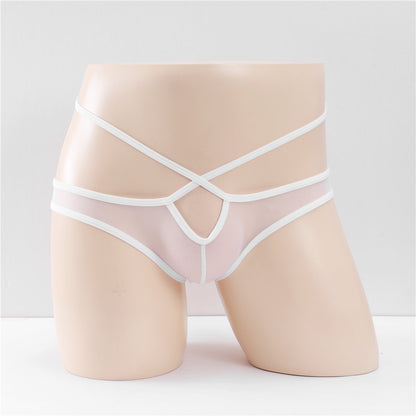 Men's Strappy Transparent Mesh Sexy Briefs