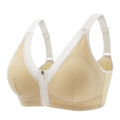 Zip Front Wireless Wide Strap Bra