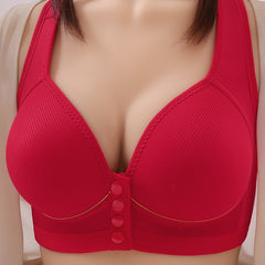 Front buckle no steel ring push up comfortable seamless bra