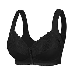 No-rim vest style creative lace front buckle bra