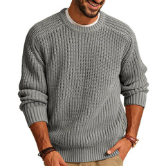 Solid Color Long Sleeve Round Neck Fashion Sweater