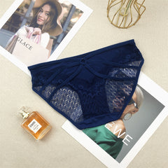 Lace High Elastic Seamless Low Waist Sexy Ice Silk Briefs