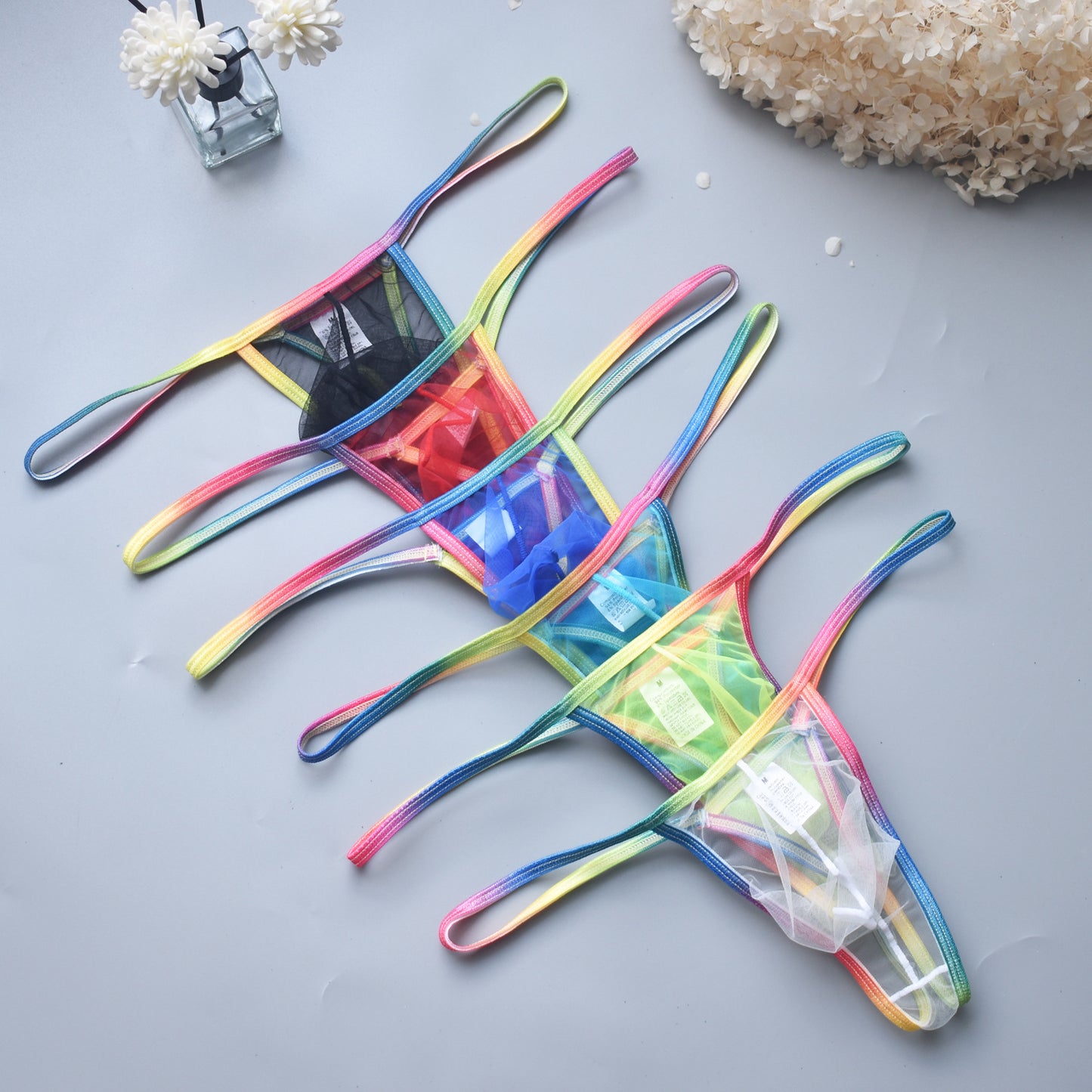 Men's Sexy Low Waist Transparent High Elastic Thong