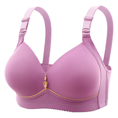 Plus Size No Steel Ring Comfortable Breathable Push Up Glossy Bra