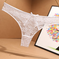 Lace Sexy Mesh Seamless Low-waist Transparent Thong