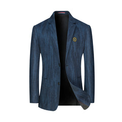 Men's Business Casual Striped Plaid Fashion Blazer