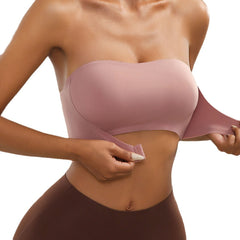 Strapless front clasp bra push up bra