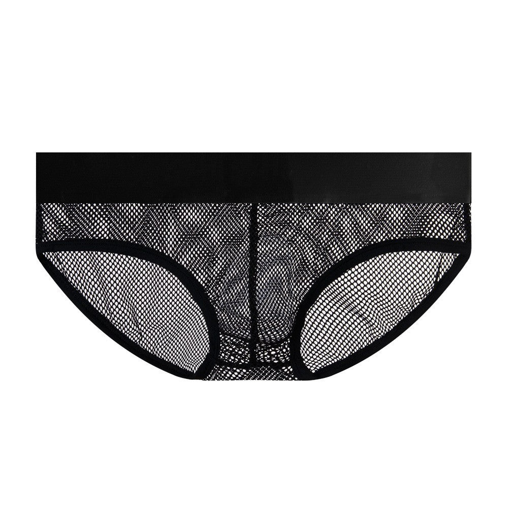 Men's Mesh Rainbow Belt Breathable See-through Sexy Briefs