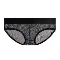Men's Mesh Rainbow Belt Breathable See-through Sexy Briefs
